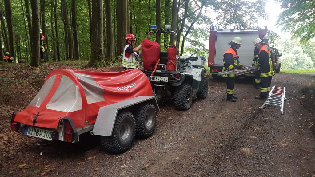 Übung mit der Bergwacht Bereitschaft Wasserkuppe